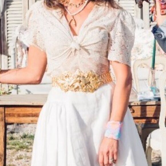 Vintage Jeweled Statement Belt or Necklace /Collar Purple Gold Franklab Designer - Picture 13 of 13